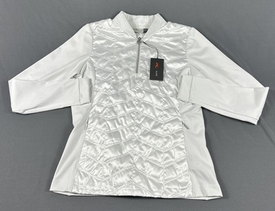 KJUS Womens Golf Jacket Retention Medium 38 White Polyester Spandex MSRP $299