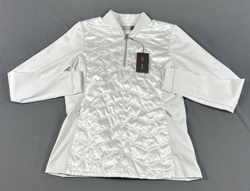 KJUS Womens Golf Jacket Retention Medium 38 White Polyester Spandex MSRP $299