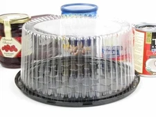 Disposable/Reusable Plastic Display Cake Carriers for 2-3 layer cakes (10 cou...