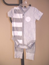 NEW Burts Bees Baby Size 3-6 M Organic Cotton 2 Piece Set