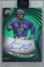 2022 Topps Chrome Black Adolis Garcia Chrome Black Auto /99