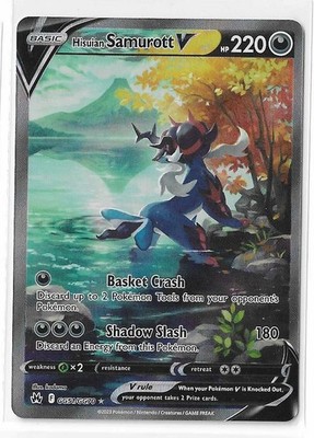 Hisuian Samurott V GG51/GG70 Crown Zenith Galarian Gallery Holo Pokemon TCG NM