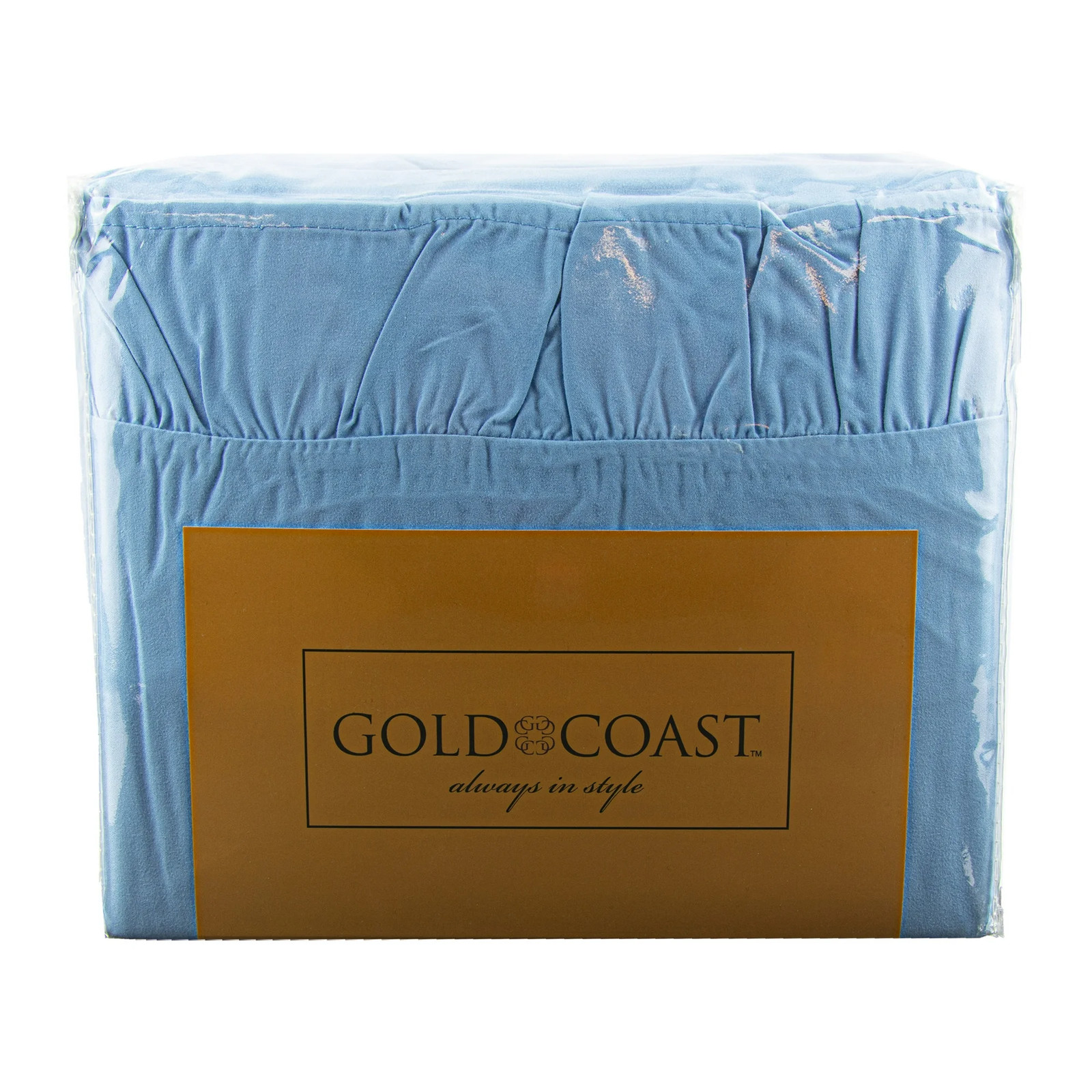 Комплект постельного белья королевского размера с васильковыми оборками Gold Coast василькового цвета