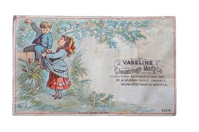 Vaseline Victorian Trade Card  The Elixir Vitae    New York   c.1880s