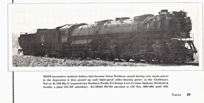 #ad Great Northern Challenger 4 6 6 4 Articulated Steam Locomotive 4000 Mag Image $21.85
