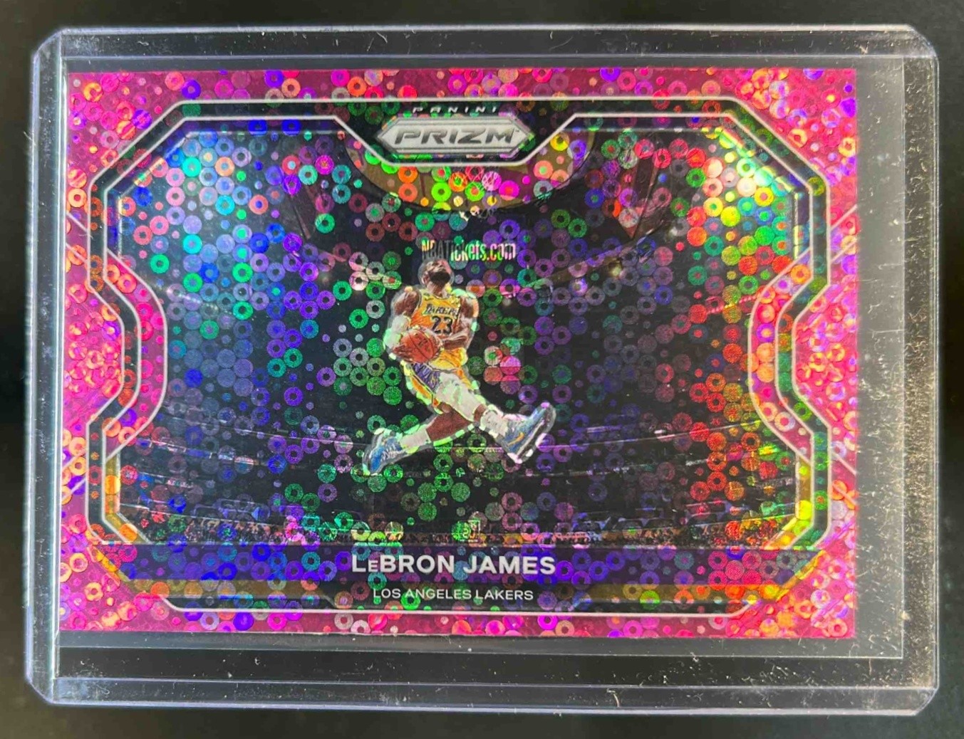 2020-21 Prizm LeBron James Fast Break Pink Prizms #/50 Lakers