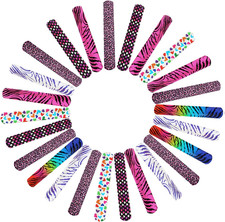 Animal/Heart Print Slap Bracelets Party Wrist Strap for Adult Teens Kids - 9" As