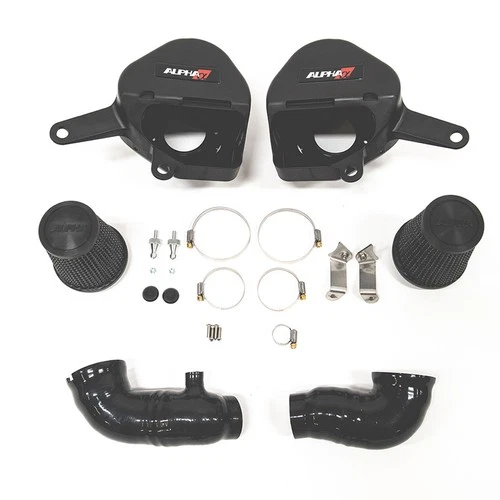AMS Red Alpha Cold Air Intake for infinity Q50/Q60 3.0TT ALP.28.08.0001-1 Black