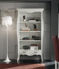 LIBRERIA A GIORNO LACCATA BIANCO CAMERETTA SOGGIORNO IN VARI COLORI