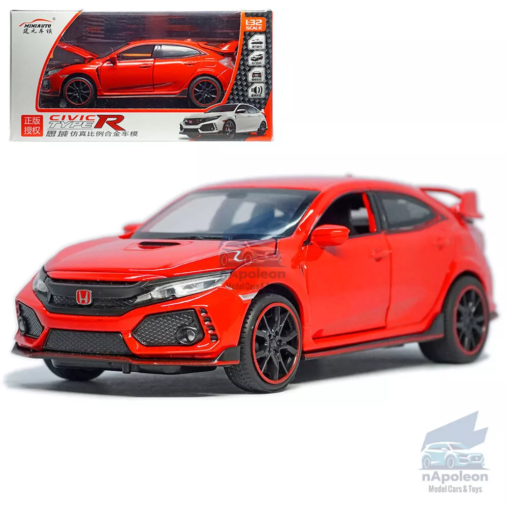 1/32 Honda Civic Type R Toy Car For Children Diecast Miniature