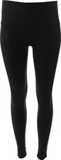 DG2 Diane Gilman Slim Sleek Coated Knit Legging Solid BLACK S NEW 834 