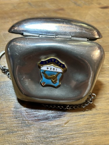 Antique Silver Plate Coin Purse - Enamel Crest Wembley 1924 - Picture 11 of 13