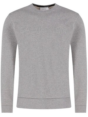 Calvin Klein 2 Tone Logo Mid Grey Sweatshirt - Men s Small - RRP £90 (REF18)