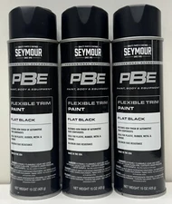 SEYMOUR OF SYCAMORE 20-1678 PBE  PROFESSIONAL TRIM FLAT BLACK 15OZ. 3/PK
