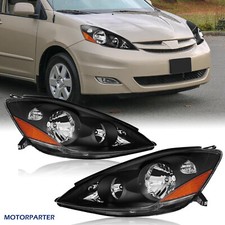 Pair Headlights Headlamps For 2006-2010 Toyota Sienna W Factory Halogen 3.5l Pair Headlights Headlamps For 2006-2010 Toyota Sienna W Factory Halogen 3.5l