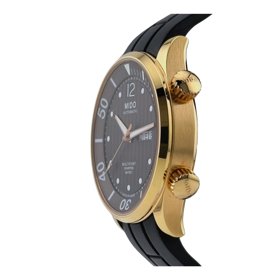 Mido Multifort 42 mm Herrenuhr Uhr Automatik Edelstahl Gold watch Ref. M005930 A - Bild 3 von 4