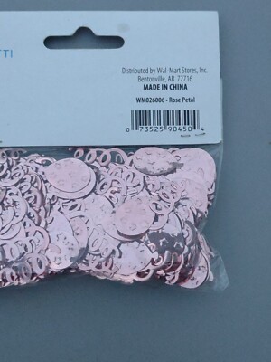 Pink Metallic Confetti .5oz Balloons And Curly Streamers Birthday