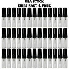 3ml 0.1oz empty perfume clear glass mini spray bottles black atomizer refillable