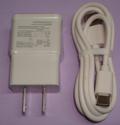 White AC Charger Type-C Cable for AT&T Samsung Galaxy S8 active