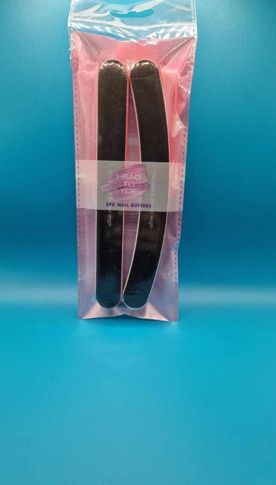 HEAD TO TOE Nail File Buffer Set for Manicure Pedicure Double Sided, 6 Way 2 Pc set***New**