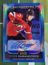Yegor Sharangovich 2021-22 OPC Platinum Blue Rainbow Auto Devils #BA-YS