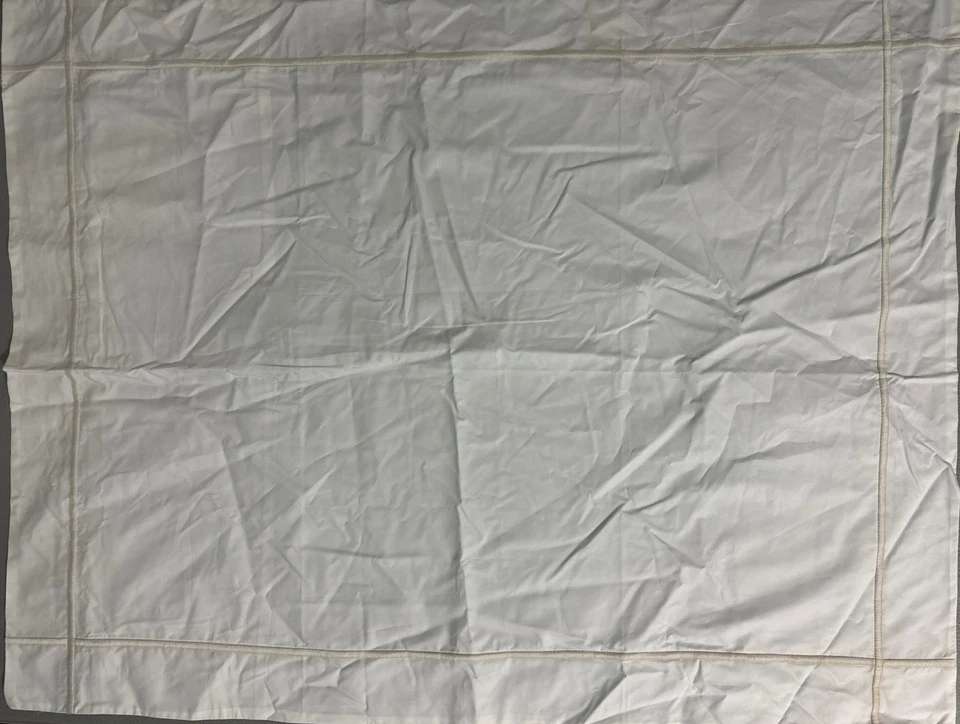 Yes Delorme Paris QUEEN SHAM 100% Cotton 22x30 Washable White Embroidered Ivory - Image 3 of 4