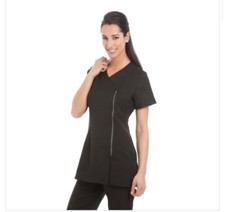 D4 gear miami beauty salon tunick in black uk16