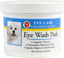 Eye Wash Pads for Dogs and Cats Made in USA, Soft Pet Wipes for Gently Cleaning