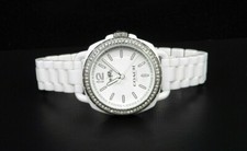 Orologio Coach 14502601 Tatum Cinturino Ceramica Bianco Cristallo Swarovski Donna ORA