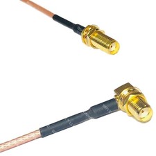 RG316 SMA Female Long to SMA FEMALE ANGLE RF Cable Rapid-SHIP LOT