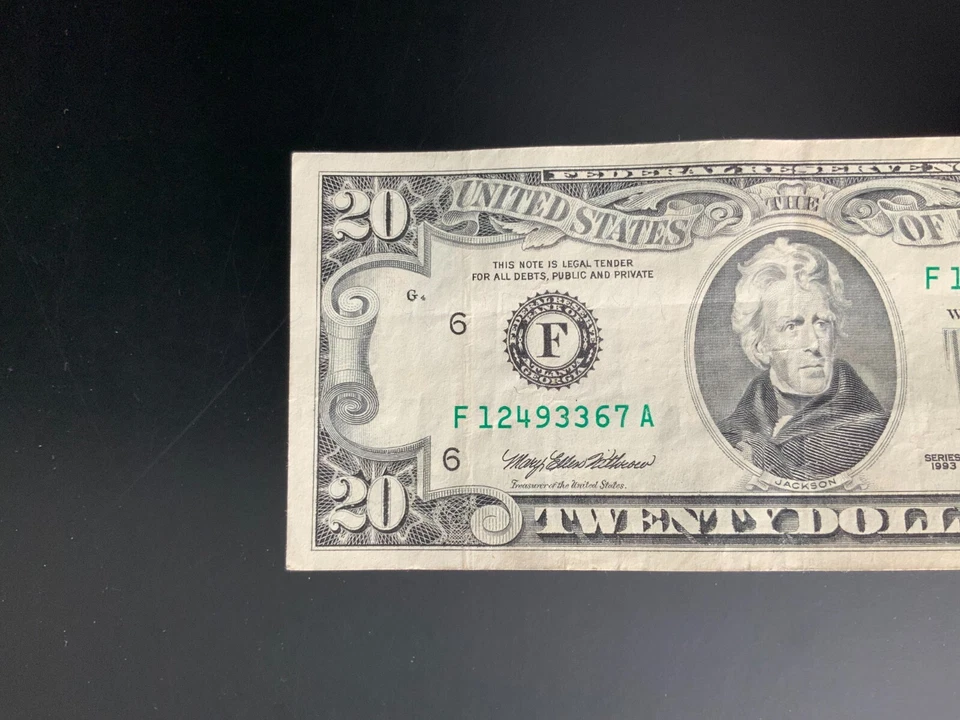 1993 $20 DOLLAR BILL F12493367A - Image 3 of 4