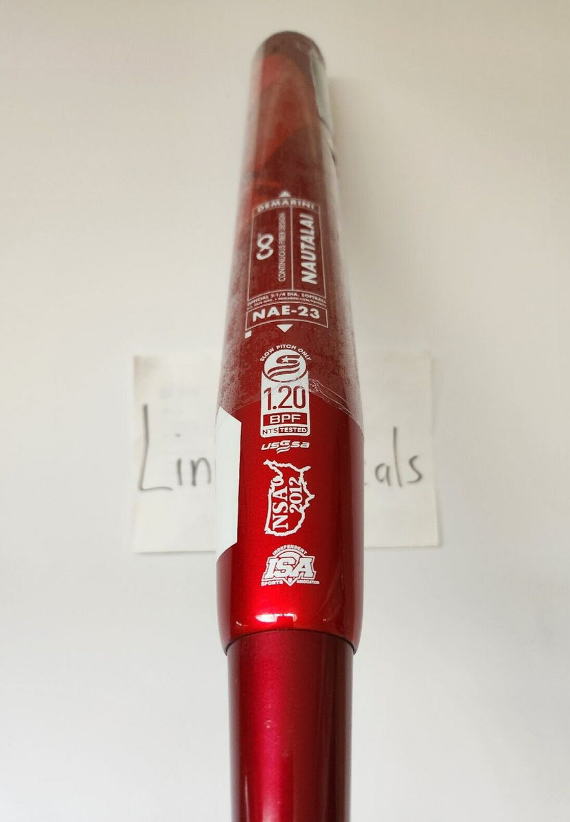 Batte de softball neuve 2023 DeMarini Nautalai NAE-23 rouge 34/26 oz