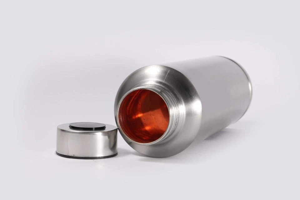 Botella de agua interior de cobre exterior de acero 1000 ml paquete de 1 EE. UU. Foto 2 de 3