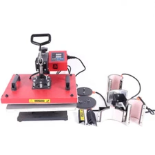 6 in1 Combination section heat press machine printing hat ，Baking pan，T-shirt ax