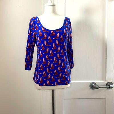 Postmark fox 3/4 sleeve scoop neck tee