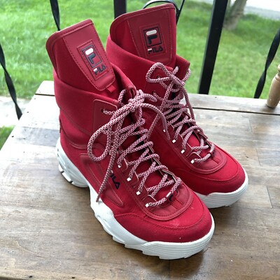 Boots Red Filas Fila Vintage Trailblazer Boots Pompeian Red 80s