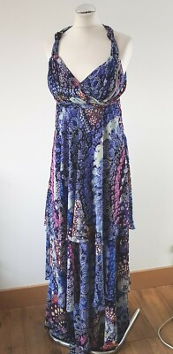 Matthew Willamson fließendes Maxi romantisches Lagenlook Kleid Schmetterling Gr. 12
