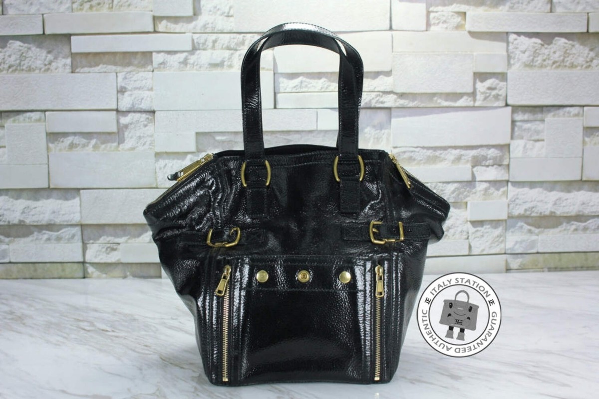 Used Saint Laurent 202649 Downtown Buffalo Black Patent