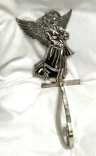 Stocking Holders Heavy Metal 7" Angel Christmas Long 5" Arm Mantle Shelf