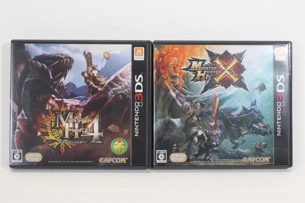 Lot Monster Hunter 4 and X Cross Nintendo 3DS Japan Import Region