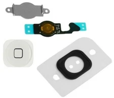 For iPhone 5 WHITE Home Button Flex Cable Replacement Set