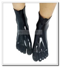 Calze LatexToe classiche nere stile basic calze unisex usura fetish 0,4 mm I14