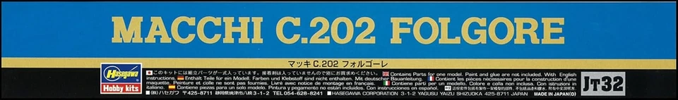 Hasegawa 1/48 Aeronautica Militare Italiana Macchi C.202 Folgore Plastic Mode... - Immagine 4 di 4