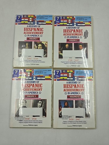A History of Hispanic Achievement in America Vol 1-4 DVD 2006 1492-2007 4er Set