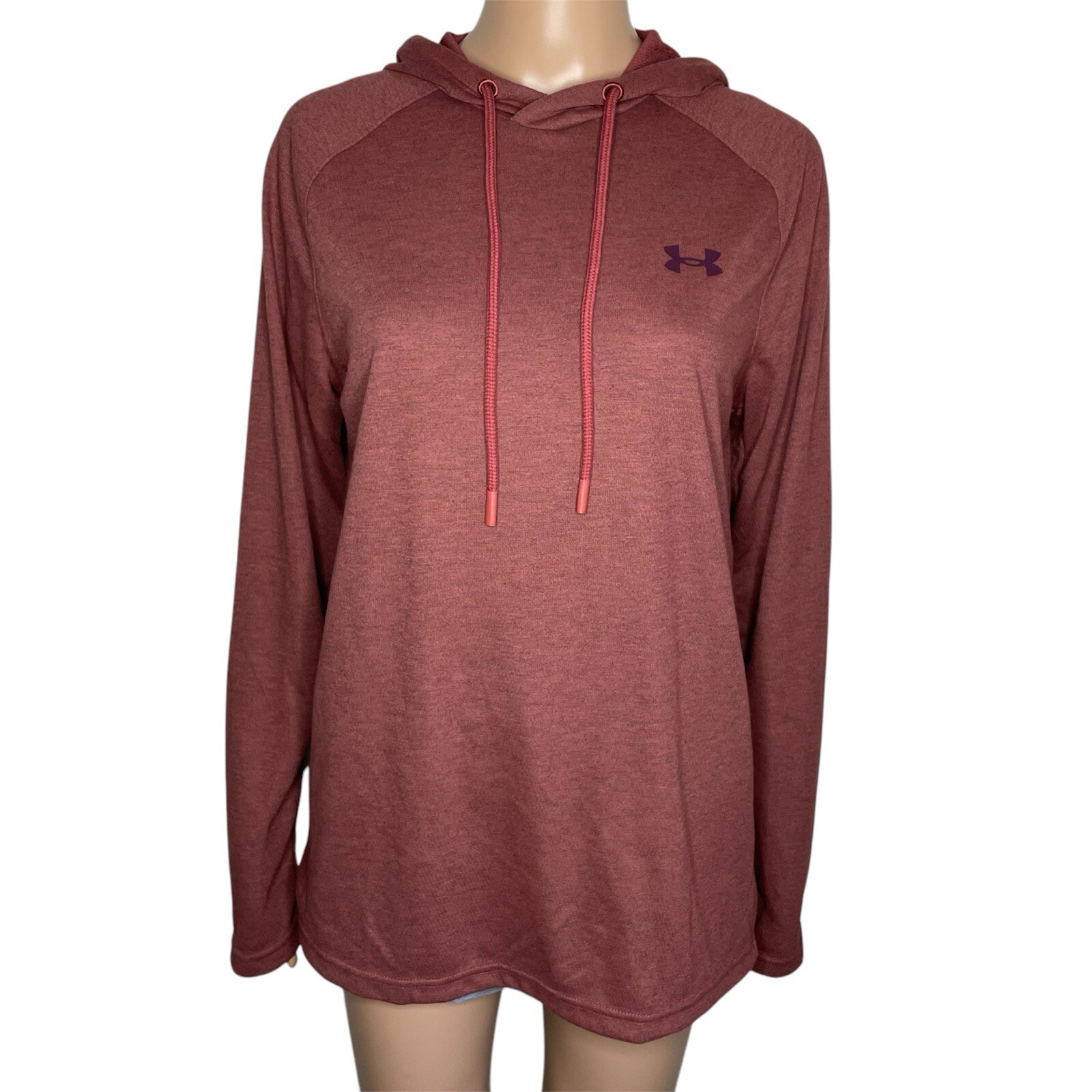 Under Armour Solid Red Lightweight Long Sleeve Pu… - image 1