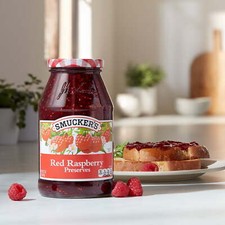 Smucker's Red Raspberry Preserves-32 oz,All - Natural Ingredients,No Artificial