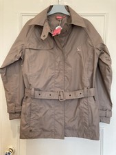 Hawkshead Light Brown Meadow Mac Jacket Rain Coat Waterproof Lightweight Size 12