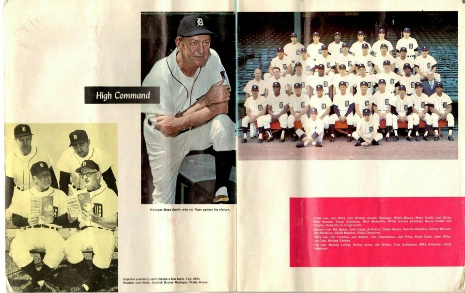 1970 Detroit Tigers Yearbook baseball Al Kaline, Norm Cash, Denny McLain FAIR - Image 3 of 4