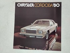 1980 Chrysler Cordoba Crown Corinthian Sedan Dealer Brochure Book 10" x 10"