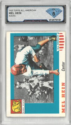 1955 Topps All American MEL HEIN #28 Rc Rookie   DSG 5 EX